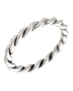 Pre-Owned Pandora Silver Twist Band Ring