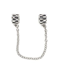 Pre-Owned Pandora Silver Wave Design Safety Chain