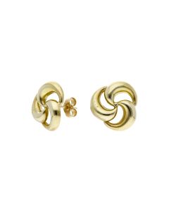 Pre-Owned 9ct Yellow Gold Knott Style Stud Earrings