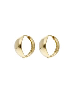 Pre-Owned 14ct Yellow Gold Hinged Huggie Style Earrings