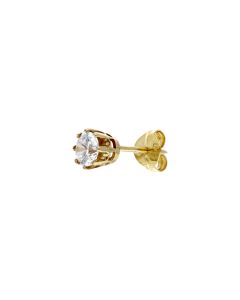 Pre-Owned 9ct Yellow Gold Cubic Zirconia Single Stud Earring