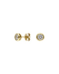 Pre-Owned 9ct Yellow Gold Cubic Zirconia Stud Earrings