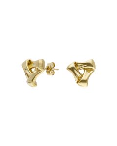 Pre-Owned 9ct Yellow Gold Triangle Stud Earrings