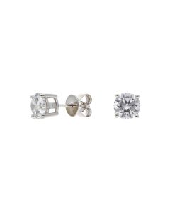 Pre-Owned 9ct White Gold 2.00ct Lab Grown Diamond Stud Earrings