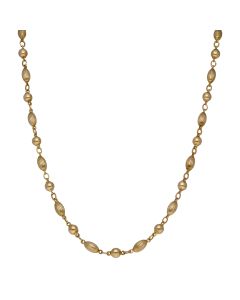 Pre-Owned 9ct Yellow Gold 18" Fancy Beaded Chain Necklace