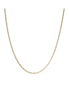 Pre-Owned 9ct Yellow Gold 18" Faceted Belcher Chain Necklace