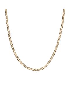 Pre-Owned 9ct Yellow & White Gold 18.5" Curb Chain Necklace