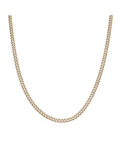 Pre-Owned 9ct Yellow & White Gold 18.5" Curb Chain Necklace
