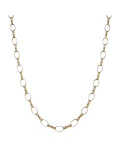 Pre-Owned 9ct Yellow Gold 20" Fancy Belcher Link Chain Necklace