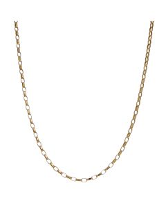 Pre-Owned 9ct Yellow Gold 20" Faceted Belcher Chain Necklace
