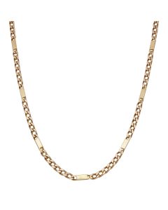 Pre-Owned 9ct Yellow Gold 28" Curb & Bar Link Chain Necklace