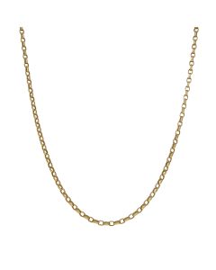 Pre-Owned 9ct Yellow Gold 24" Faceted Belcher Chain Necklace