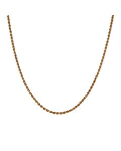 Pre-Owned 9ct Yellow Gold 16" Hollow Rope Chain Necklace