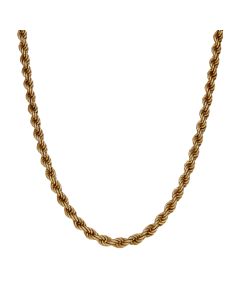 Pre-Owned 9ct Yellow Gold 18" Hollow Rope Chain Necklace