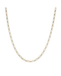 Pre-Owned 9ct Gold 28" Long & Short Curb Link Chain Necklace