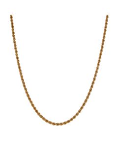 Pre-Owned 9ct Yellow Gold 18" Hollow Rope Chain Necklace