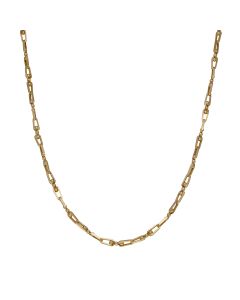 Pre-Owned 9ct Gold 26" Fancy Beaded Twist Link Chain Necklace