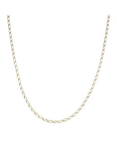 Pre-Owned 9ct Yellow Gold 19" Open Oval Curb Chain Necklace