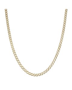 Pre-Owned 9ct Yellow Gold 18" Double Curb Chain Necklace