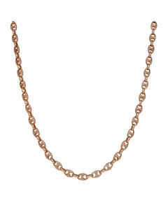 Pre-Owned 9ct Rose Gold 20" Patterned Anchor Link Chain Necklace