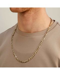Pre-Owned 9ct Yellow Gold 24" Heavy Figaro Chain Necklace