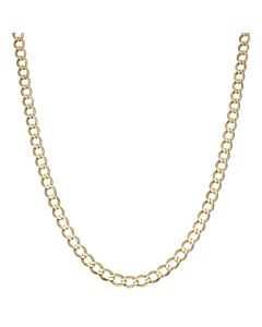 Pre-Owned 9ct Yellow Gold 20" Solid Curb Chain Necklace