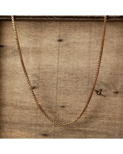 Pre-Owned Vintage 1979 9ct Gold 18" Box Link Chain Necklace