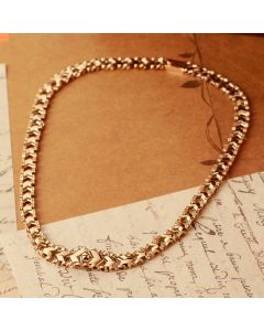 Pre-Owned Vintage 1976 9ct Gold 14.5" Fancy Collarette Necklet