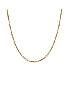 Pre-Owned 9ct Yellow & White Gold 16" Rope Chain Necklace