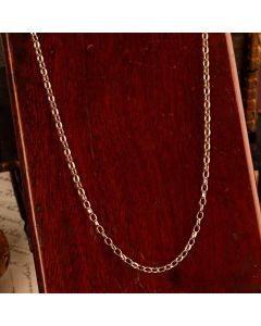 Pre-Owned Vintage 1987 9ct Gold 21" Faceted Belcher Necklace