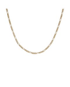 Pre-Owned 9ct Yellow Gold 15" Hollow Figaro Chain Necklace