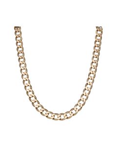 Pre-Owned 9ct Yellow Gold 20 Inch Solid Curb Chain Necklace