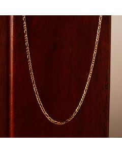 Pre-Owned Vintage 1987 9ct Gold 20" Figaro Chain Necklace