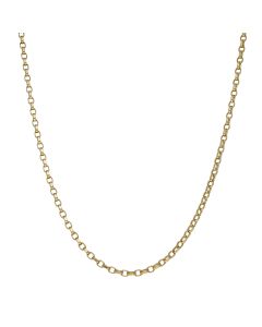 Pre-Owned 9ct Yellow Gold 22" Faceted Belcher Chain Necklace