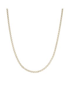 Pre-Owned 9ct Yellow Gold 19" Double Curb Chain Necklace
