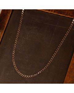 Pre-Owned Vintage 1987 9ct Gold 20" Square Curb Chain Necklace