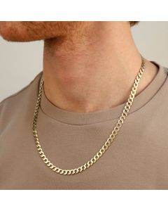 Pre-Owned 9ct Yellow Gold 21" Curb Chain Necklace