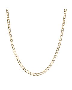 Pre-Owned 9ct Yellow Gold 20" Square Curb Chain Necklace