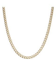 Pre-Owned 9ct Yellow Gold 23" Solid Curb Chain Necklace