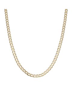 Pre-Owned 9ct Yellow Gold 20" Solid Curb Chain Necklace