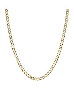 Pre-Owned 9ct Yellow Gold 18" Solid Curb Chain Necklace