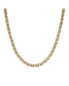 Pre-Owned 9ct Gold 17 Inch Solid Byzantine Link Chain Necklace