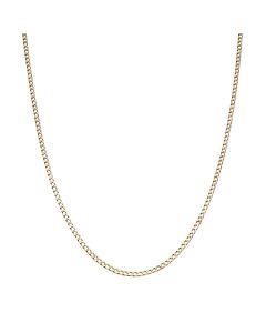 Pre-Owned 9ct Yellow Gold 18.5" Solid Curb Chain Necklace