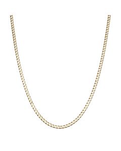 Pre-Owned 9ct Yellow Gold 18" Solid Square Curb Chain Necklace