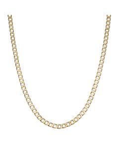 Pre-Owned 9ct Yellow Gold 20" Solid Curb Link Chain Necklace