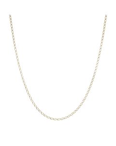 Pre-Owned 9ct Yellow Gold 19.5" Slim Open Curb Chain Necklace