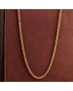 Pre-Owned Vintage 1979 9ct Gold 18 Inch Rope Chain Necklace