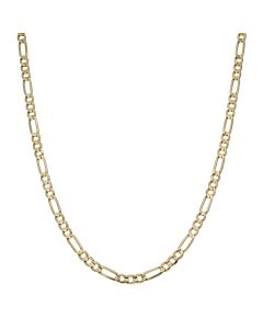 Pre-Owned 9ct Yellow Gold 20" Solid Figaro Link Chain Necklace