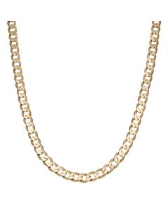 Pre-Owned 9ct Yellow Gold 20" Solid Curb Chain Necklace