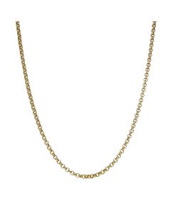Pre-Owned 9ct Yellow Gold 18" Solid Belcher Chain Necklace